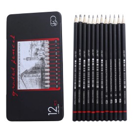 Simuky Set De 12 Lápices De Dibujo Para Dibujo Profesional H&b.