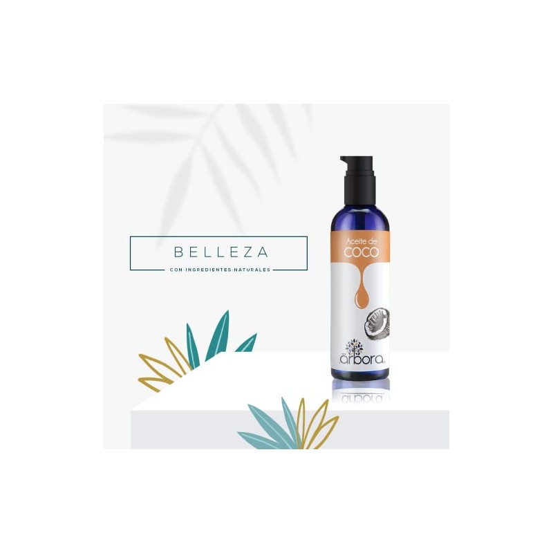 Árbora Aceite de Coco puro para piel cabello y uñas