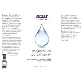 NOW Solutions - Magnesium Topical Spray, 8 fl oz (237 ml) by NOW- 2 PACK