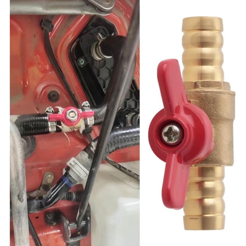 1/2" Brass Pex Ball Valve with Red Handle for Shutting