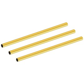 LAVMHAB Round Brass Tube 4.5mm OD x 0.2mm Wall Thickness x 200mm Length, Seamless Round Brass Pipes Tubing for DIY Craft (3 Pcs)