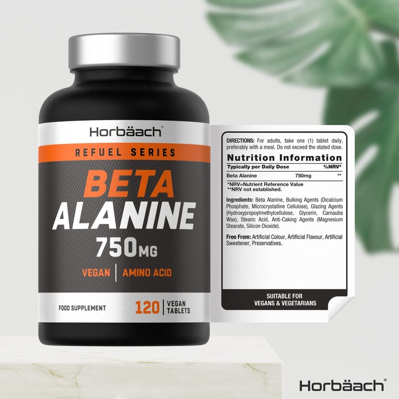 Beta Alanine 750mg | 120 Vegan Tablets | Premium Amino