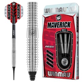 Winmau Maverick 20 Gram Professional Softip Tungsten Darts Set with Flights and Stems (Shafts)