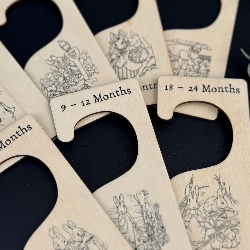 Luck and Luck Peter Rabbit Wooden Baby Clothes Dividers x