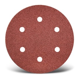 MENZER Red Velcro Sanding Discs 225 mm 6-Hole for Drywall Sanders Normal Corundum (Pack of 25) K80