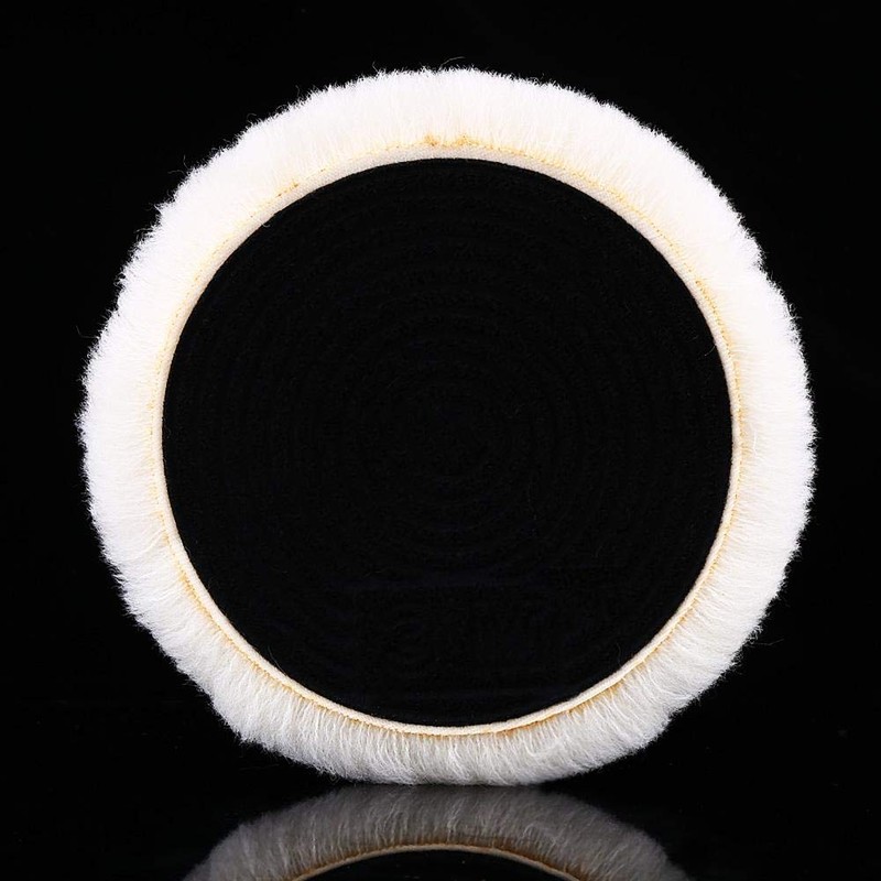 Aramox 6inch White Wool Polishing Buffing Waxing Pad For Car