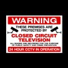 CCTV Closed Circuit Television Plastic Sign with 4 Pre-Drilled Holes
