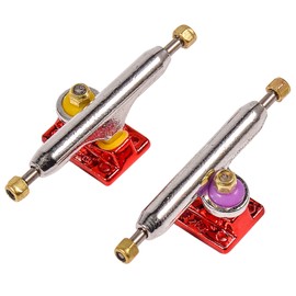RACOFSB Fingerboard Trucks with Upgraded Urethane Bushings and Pivot Cup,34mm 32mm Width,Normal Kingpin (Red, 32mm)
