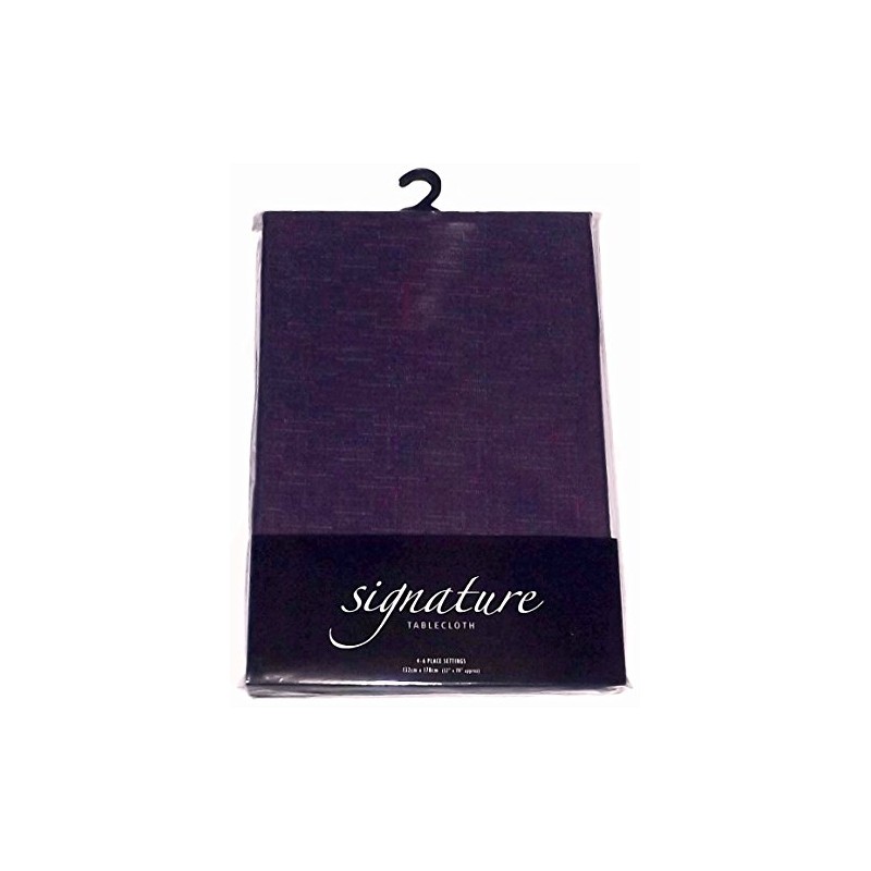 Linen Look Soft Feel Easycare Slubbed Purple 52in x 70in