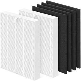 VALZONE AP-1216-FP Replacement Filter for Coway AP-1216L Purifier, Include 2 Pack H13 True HEPA Filter and 4 Pack Activated Carbon Filter