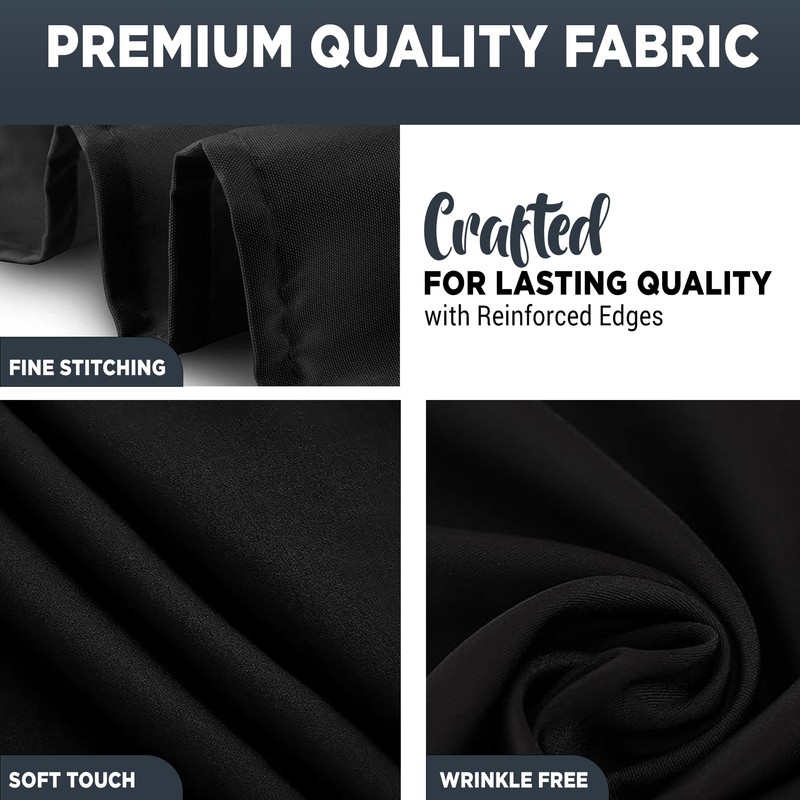 Personalize Pro 1 Pack Black Square Table Cloth 52 ×