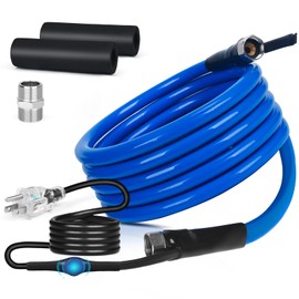 Rylpoint 25FT Heated Water Hose for RV,Heated Drinking Water Hose with Thermostat,Lead and BPA Free,1/2"Inner Diameter,Temperatures Down to -40°F Self-Regulating,Blue Appearance