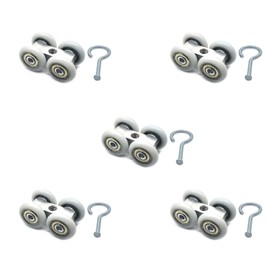 Pack of 5 sliding door castors, sliding door fittings, sliding door rollers, suitable for sliding doors, cupboards, compartments