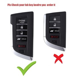 Horande 360 Degree TPU Protector Key Fob Cover Case fit for 2022 2023 Acura RDX Mdx Integra CDX Keyless Entry Remote Key Fob (Red)