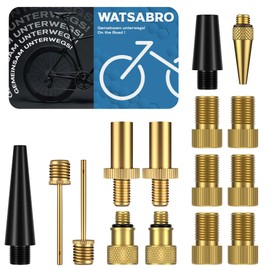 WATSABRO Bicycle Valve Adapter Set, Complete Bicycle Adaptor French Valve, Car Valve Adapter and French Valve Adapter, Air Pump, Ball Needle and Compressor Valve Adapter