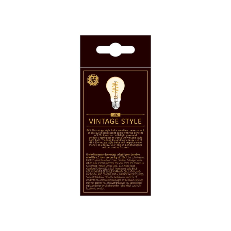 GE Lighting VintaStyle LED Light Bulbs, 5 Watts (60 Watt