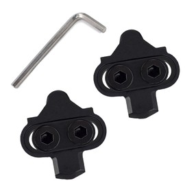 2 Piece Bike Cleats SPD, Bike Bicycle Shoe Plate Set, Self-Locking Pedal, Compatible Mountain Bike Parts, for Men and Women, Mountain Bike Shoes