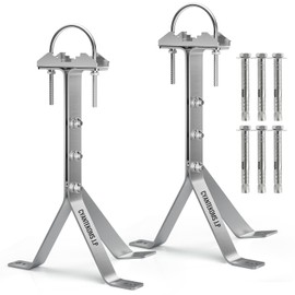 SS304 Antenna Wall Mount 12 Inch Tall Heavy-Duty Stand Off Wall Mast Mount Windproof Antenna Mounting Bracket