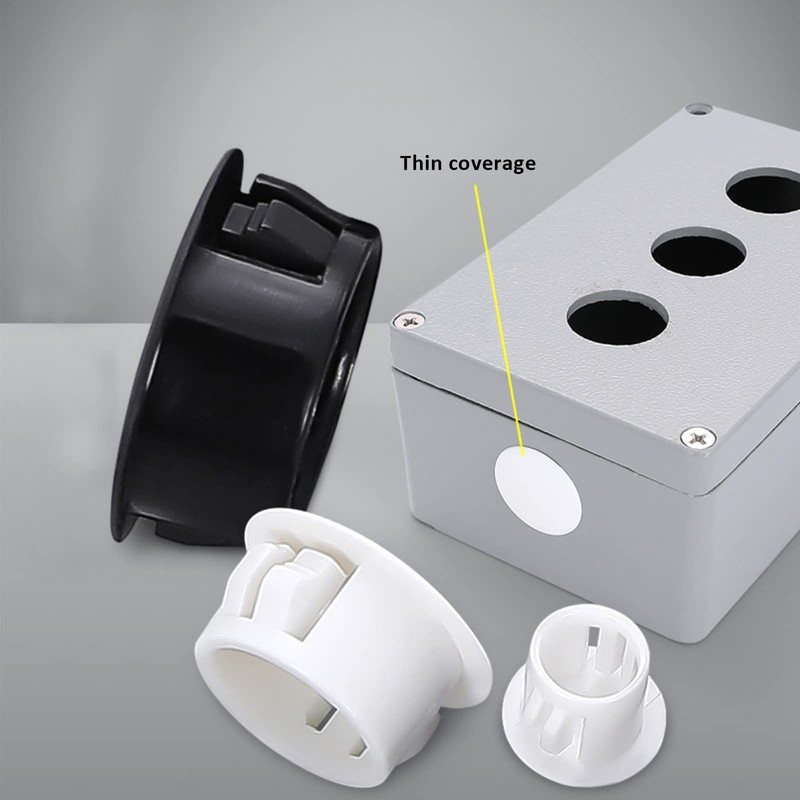 ECSiNG 100PCS Hole Plugs White Plastic 10mm Snap in Locking