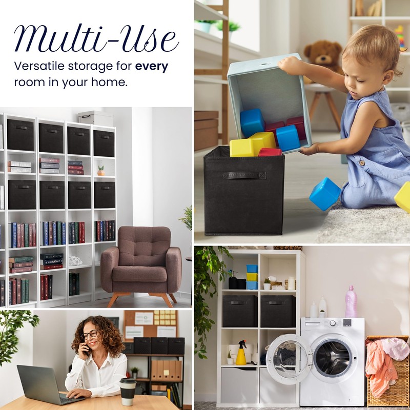 Reli. 11 Inch Cube Storage Bins (8 Pack) | Cube