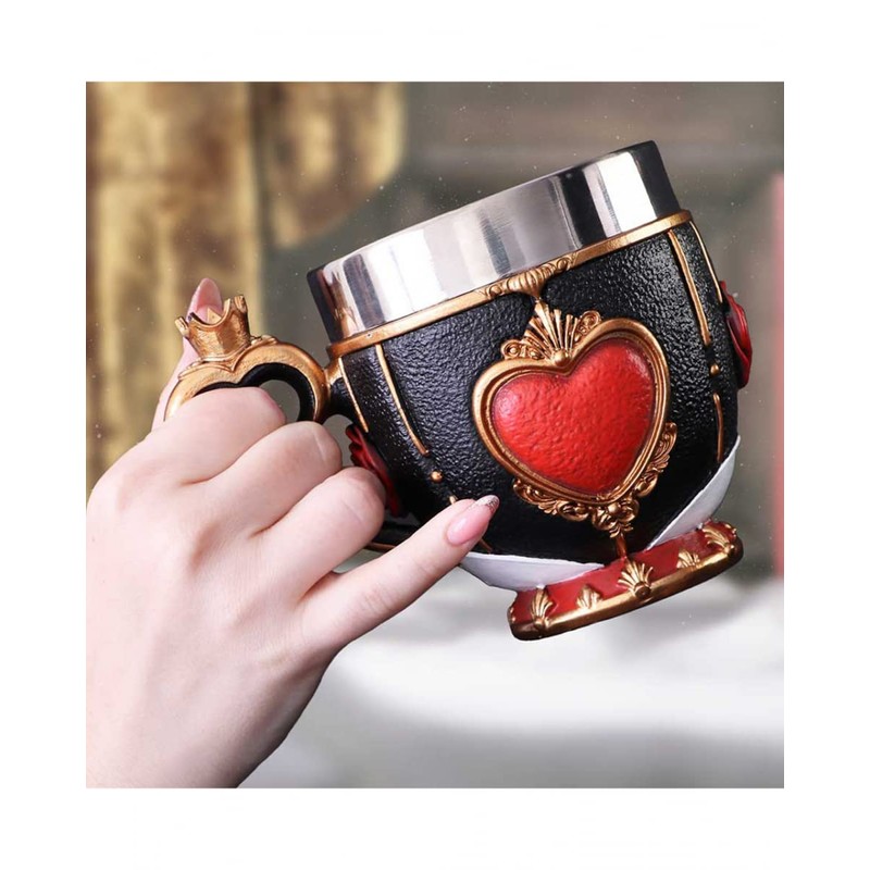 Nemesis Now Pinkys Up Queen of Hearts Cup, 11cm, Black