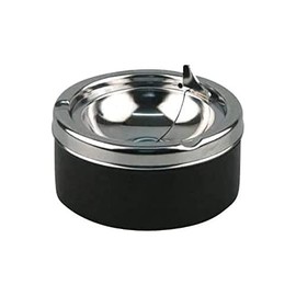 HA Tilt Ashtray Chrome / Black Matt 11 cm 132 g