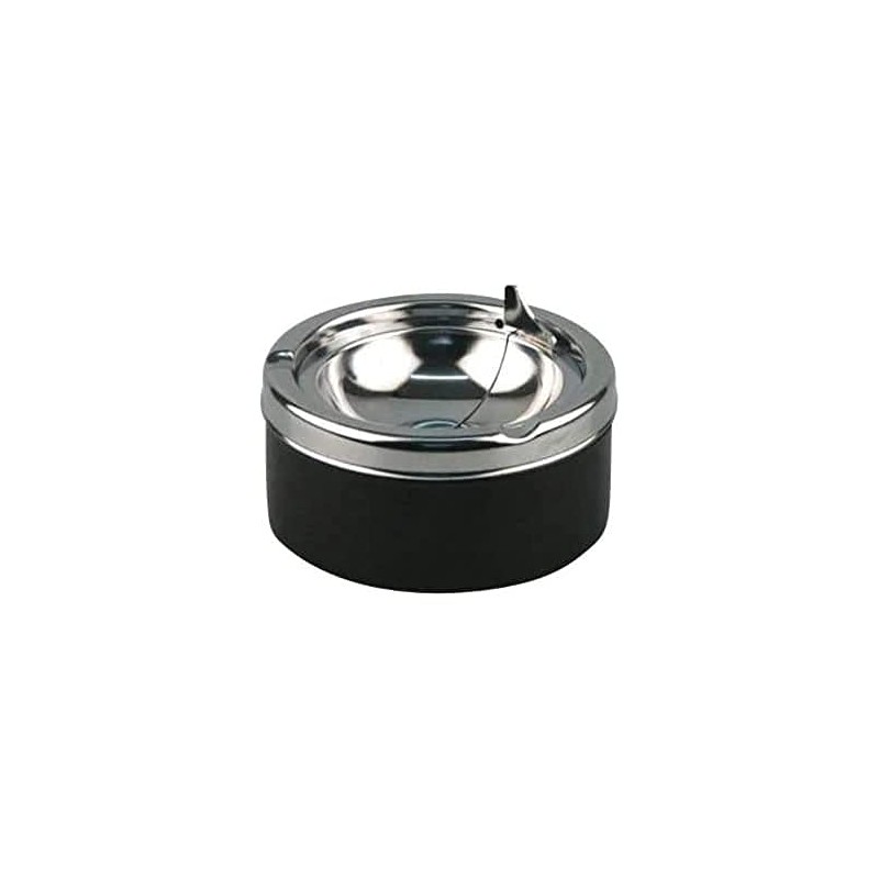 HA Tilt Ashtray Chrome / Black Matt 11 cm 132