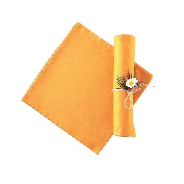 Gold Cloth Napkins Set of 12 Cotton,Fall Cloth Napkins,Thanksgiving Decorations,