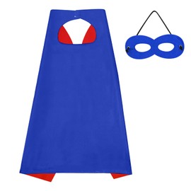 ERDOGLY Kids Superhero Cape and Mask, Double-Sided Superhero Capes for Boys Girls, Super Hero Toys Dress up Costume Birthday Party Favors