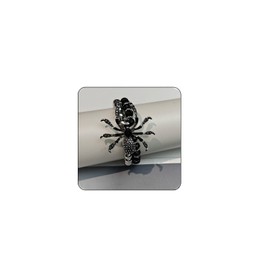 Punk Spider Bracelet for Women Big Spider Spider Bracelet Beaded Bracelet Halloween Spider Bracelet for Women (silver)