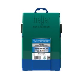 Heller 19 Piece HSS Cobalt Stainless Steel Drill Bit Set