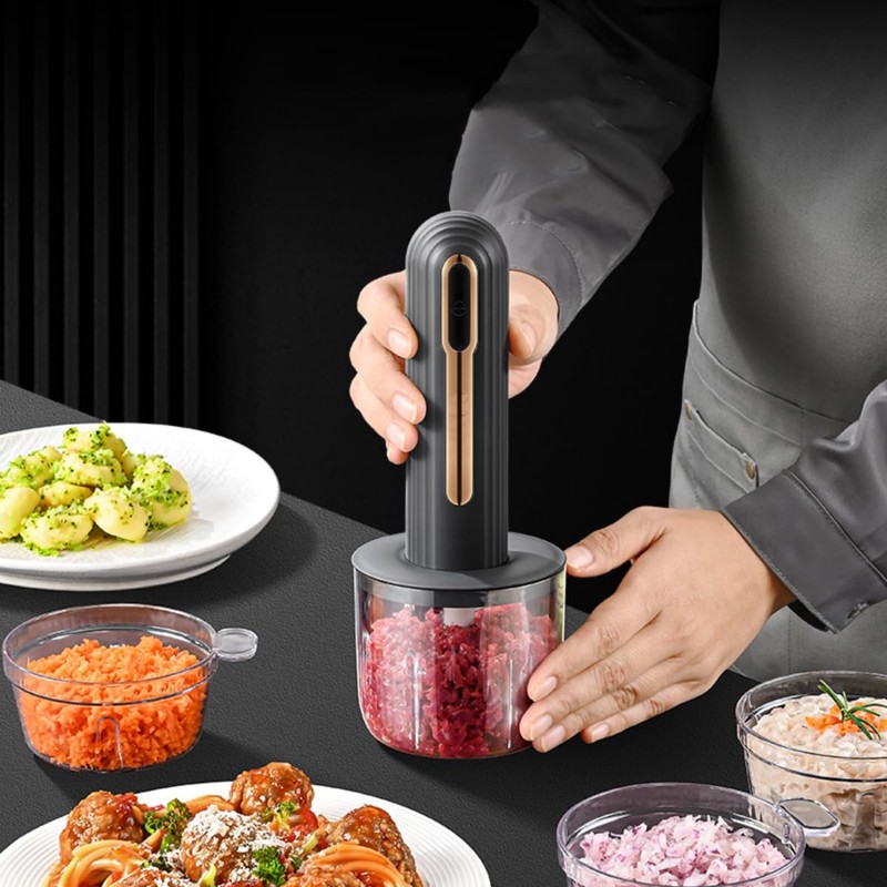 Food Processor, Electric Food Chopper with Meat Grinder & Vegetable