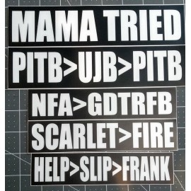 5-pack Grateful Dead Bumper Stickers V4 Jerry Garcia Mama Tried NFA Bob Weir