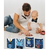 Habbiful 12pcs Fathers Day Gift Bags with Handle Happy Father's
