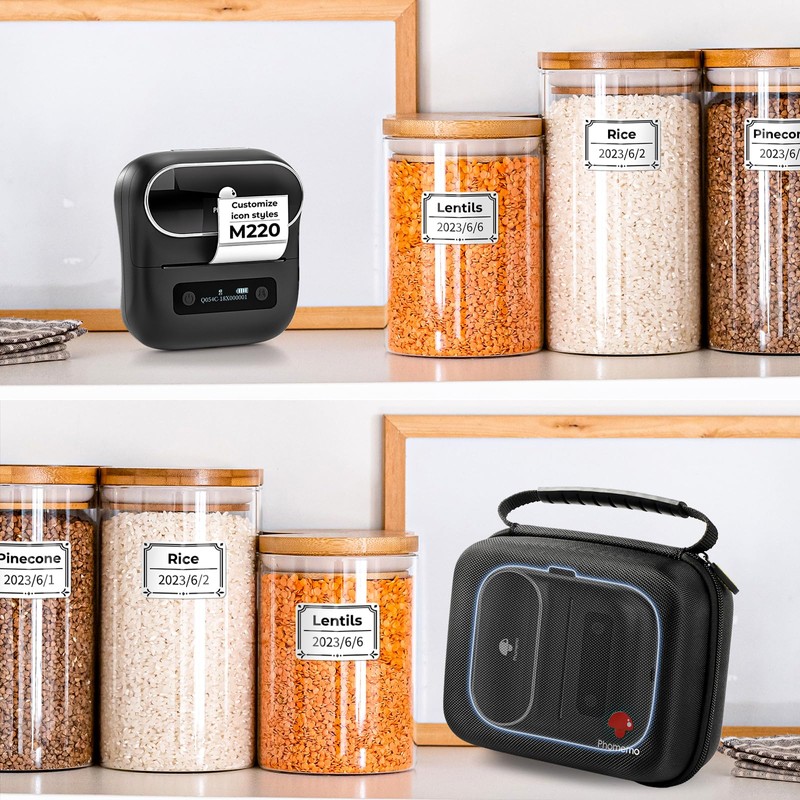 Phomemo M220 Label Printer Storage Box, Portable Bag Compatible M220
