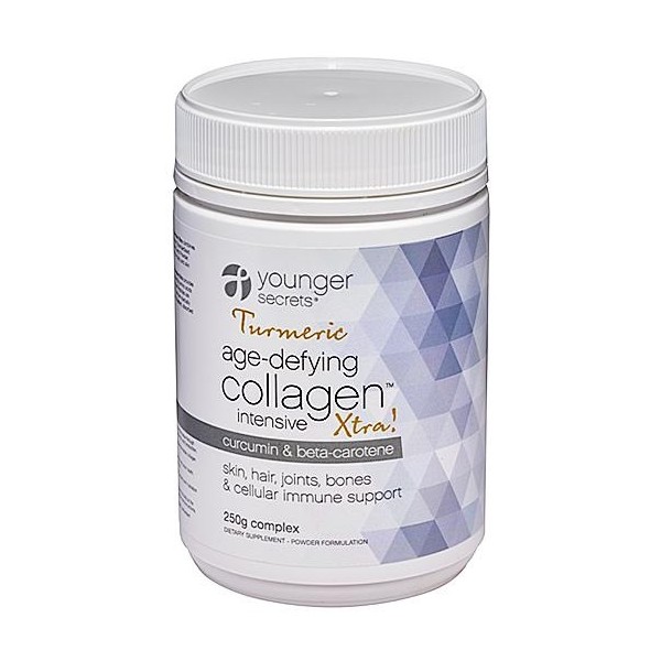 Younger Secrets Turmeric Age-Defying Collagen Intensive Xtra! Powder 250g - Expiry 09/24 - Discontinued Brand