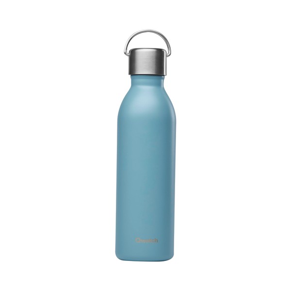 Qwetch - Water Bottle 600 ml Stainless Steel Blue Active