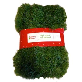 50 Foot Non-Lit Green Holiday Soft Garland