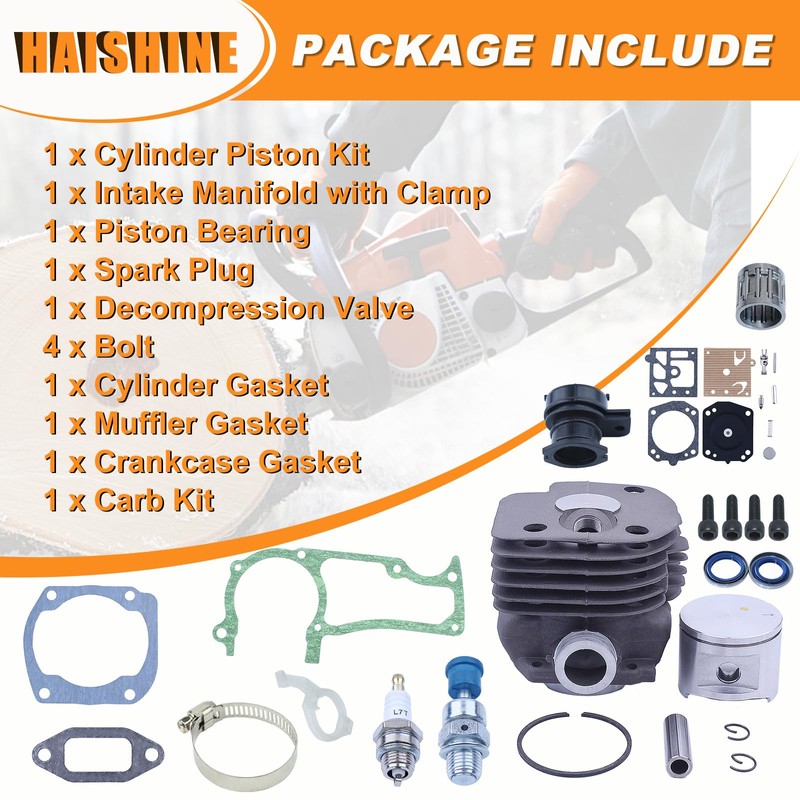 Haishine 52mm Cylinder Piston Gasket Kit For Jonsered CS 2171