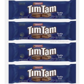 Double Coat Tim Tam Biscuits (Pack Of 4 x 200g EA) Imported From Australia... Chocolate Cookie Biscuits, Full Size