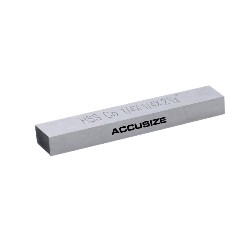 Accusize Industrial Tools 1/4'' x 1/4'' x 2-1/2'' (Width x