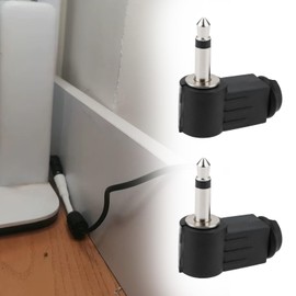 Create idea 4 x 3.5mm Mono Jack Plug 90 Degree Angle Soldering Audio Adapter for Earphone MP3 Player Speaker
