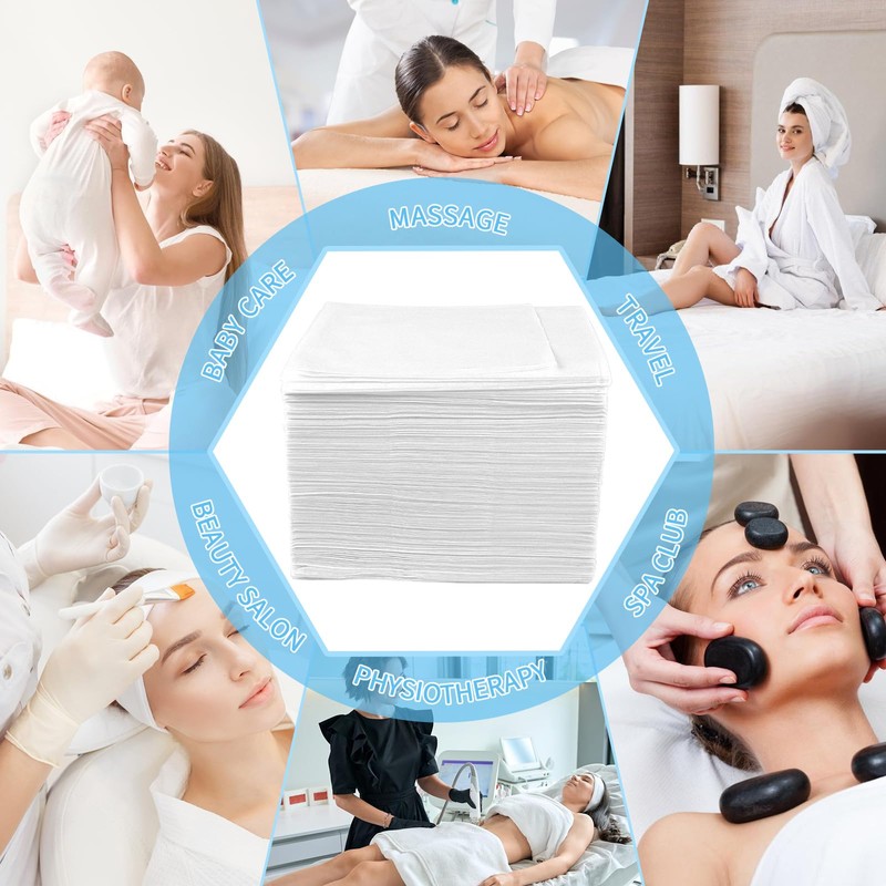 Disposable Bed Sheets, 100pcs Massage Spa Sheets, Soft Non-Woven Fabric