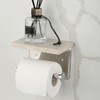 Koville Italian Marble Top Toilet Paper Holder, SUS304 Stainless Steel