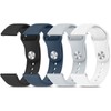 4 Pack Silicone Watch Bands, 20mm 22mm Quick Release Soft