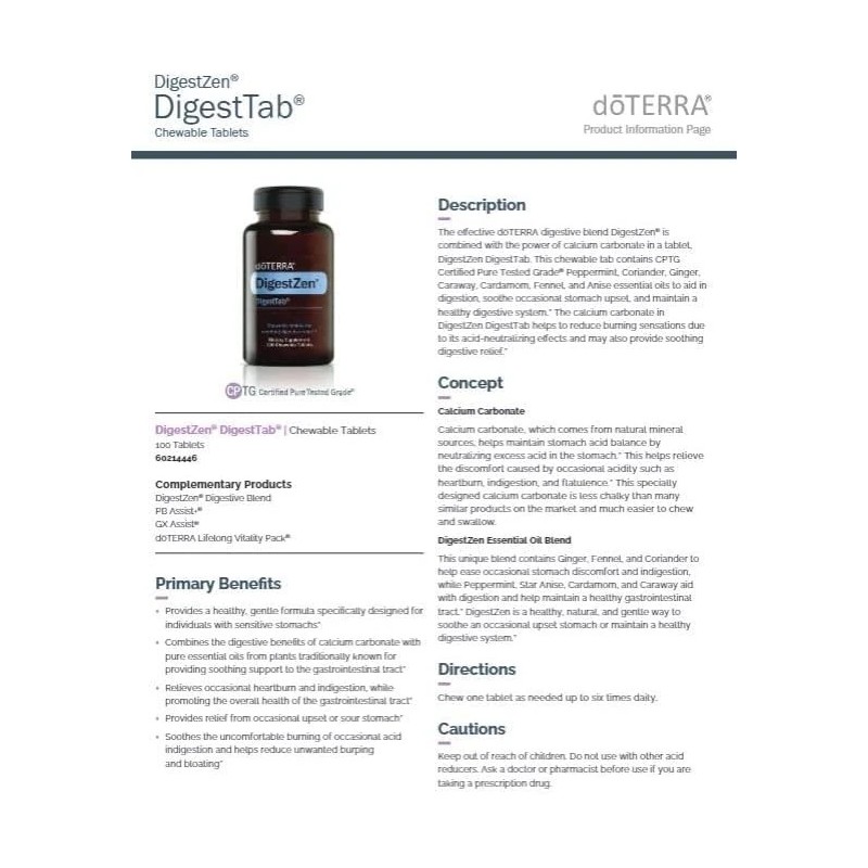 DigestZen DigestTab - Gentle and Effective Digestive Blend with Calcium