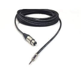35 Foot XLR Female to 1/8 Inch (3.5mm) Male UNBALANCED audio Cable 24 AWG by Custom Cable Connection
