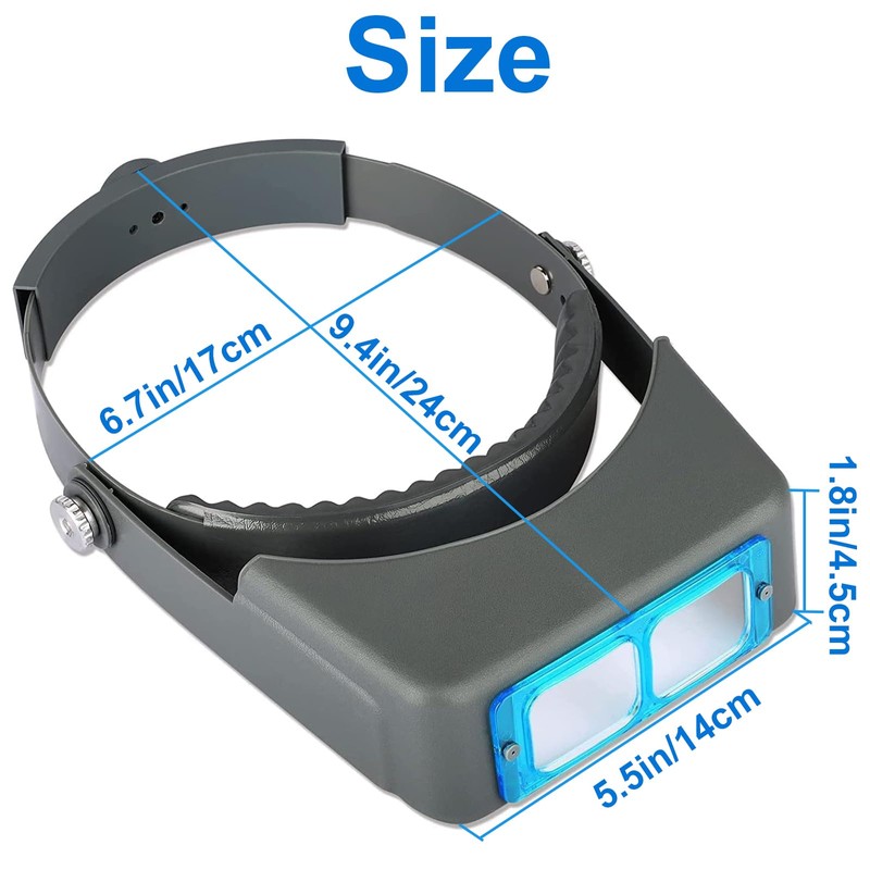 Headband Magnifier Professional Double Lens Head Mounted Magnifier Jewelry Magnifying