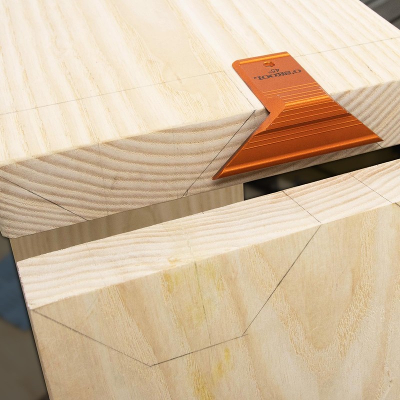 O’Skool 45° Saddle Square, Dovetail Saddle Marker for Marking Lines