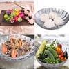 Large Veggie Vegetable Steamer Basket, Folding Steaming Basket, Collapsible Metal